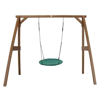 Portique en bois avec balançoire - siège nid rond Axi