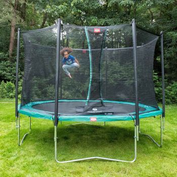 Trampoline 380 BERG noir Regular Favorit et filet + Echelle offerte