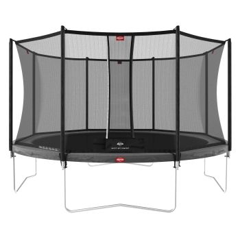 Trampoline 430 BERG gris Regular Favorit et filet + Echelle offerte