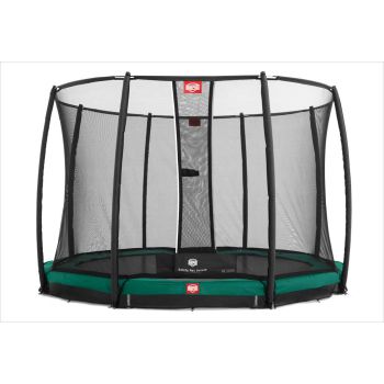 Trampoline enterré vert 330cm Champion + filet - BERG