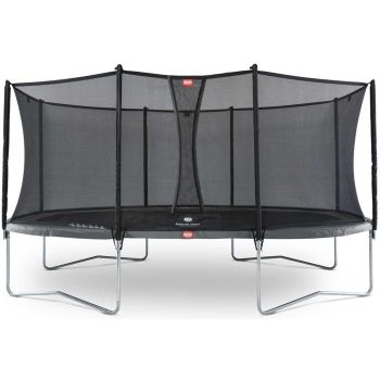 Trampoline Ovale Gris 520cm Favorit et filet BERG + Echelle offerte