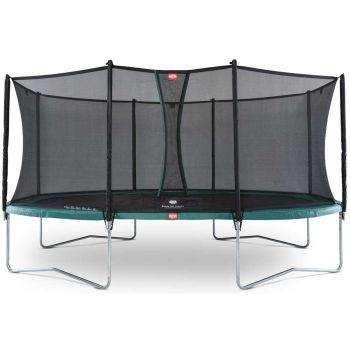 Trampoline Ovale Vert 520cm Favorit et filet BERG + Echelle offerte