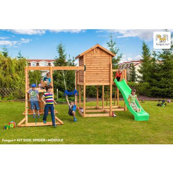 Aire de jeux en bois MySide Spider multifonctions de chez Fungoo