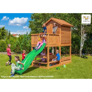 Aire de jeux MyHouse Free Time Beach avec maison et toboggan de Fungoo