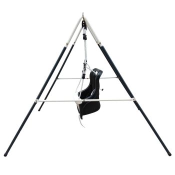 Portique, balançoire pour bébé en métal anthracite et crème de Axi